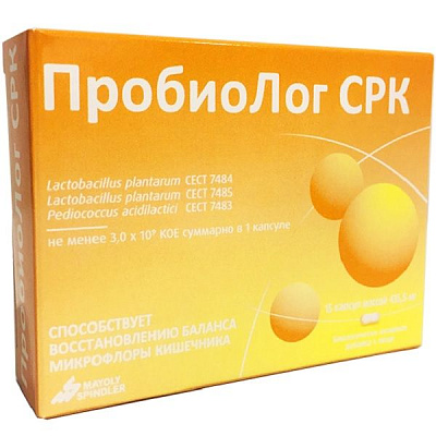 ПробиоЛог СРК для восстановления баланса микрофлоры кишечника 435,5 мг, 15 капсул