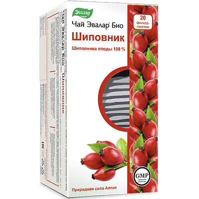 Чай Эвалар Био Шиповник для укрепления сосудистых стенок и иммунитета 2 г, 20 шт