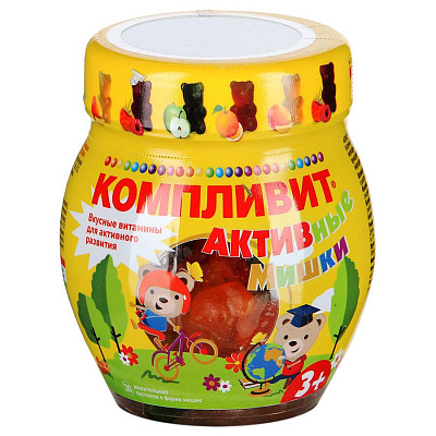 Витамины «Компливит» для детей «АКТИВные Мишки», 30 шт
