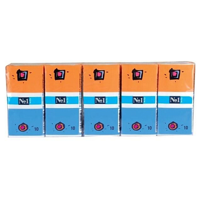 Платки носовые новый дизайн бумажные Zewa, 10 х 10 шт