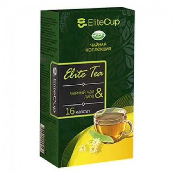 Чёрный чай & липа EliteCup Арт Лайф, 16 шт