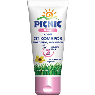 Детский крем от комаров, мокрецов и москитов Picnic Baby, 40 мл