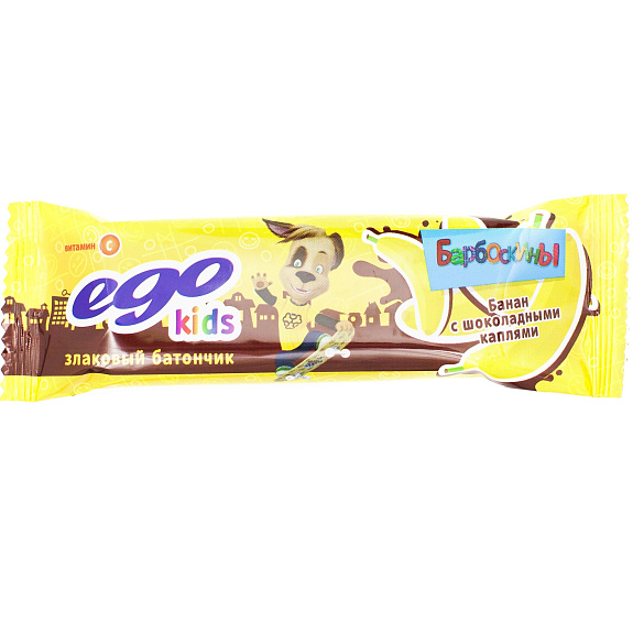 Батончик-мюсли Ego Kids банан с шоколадными каплями с витамином С, 25 г