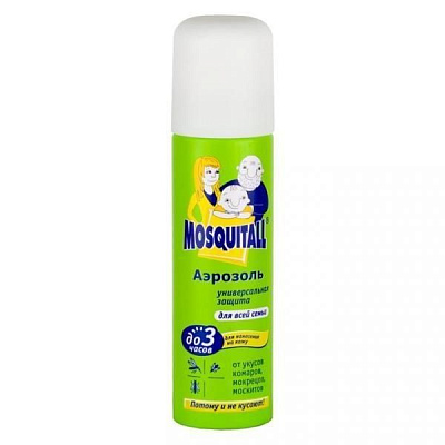 Универсальная защита от комаров аэрозоль Mosquitall, 150 мл