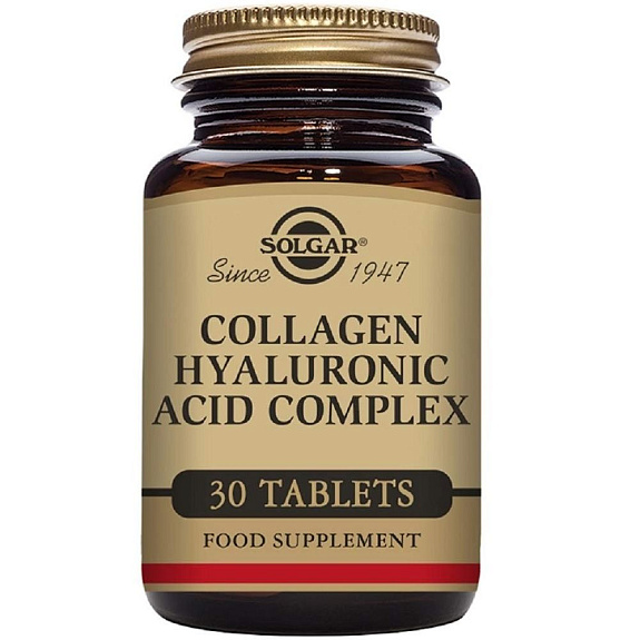 Комплекс коллагена и гиалуроновой кислоты Solgar, 30 таблеток