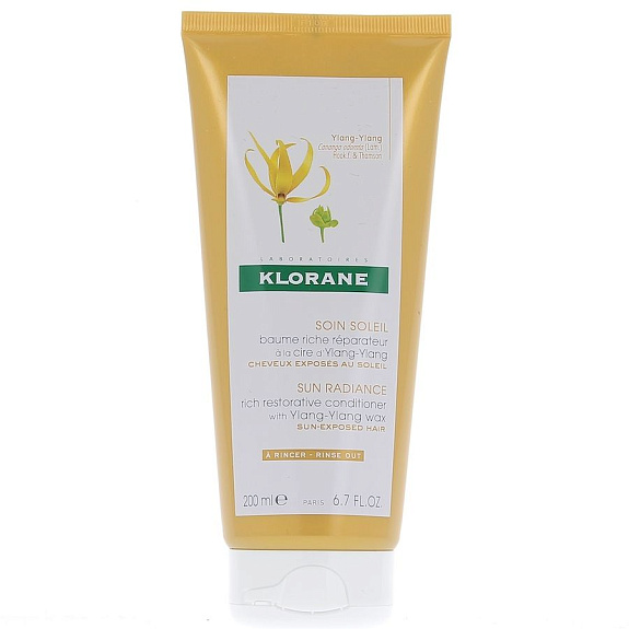 Восстанавливающий бальзам-ополаскиватель с воском Иланг-иланг Klorane, 200 мл