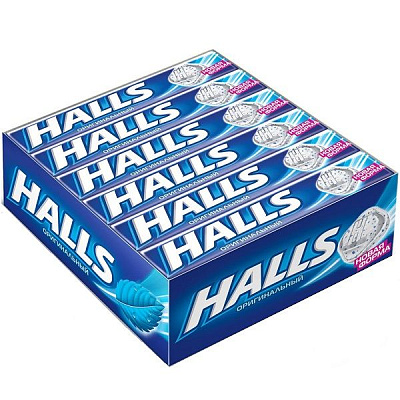 Карамель леденцовая Halls оригинальный, 12 упаковок по 25 г