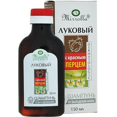 Луковый шампунь с красным перцем Миролла от выпадения волос, 150 мл