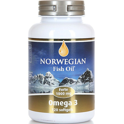 Омега-3 Форте Omega-3 Forte Norwegian Fish Oil 1384 мг, 120 капсул