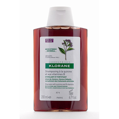 Шампунь с экстрактом хинина укрепляющий Klorane, 200 мл