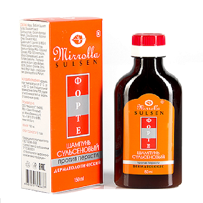 Шампунь сульсеновый против перхоти Миролла сульсен форте, 150 мл