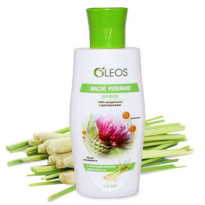 Репейное масло с эфирным маслом лемонграсса Oleos, 125 мл