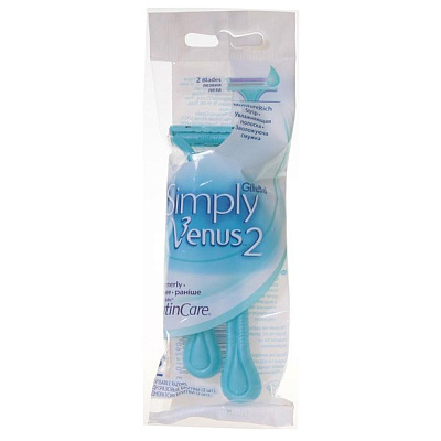 Одноразовая бритва simply venus 2 satin care Gillette, 2 шт