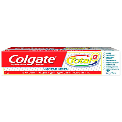 Зубная паста Total 12 Чистая мята Colgate, 75 мл