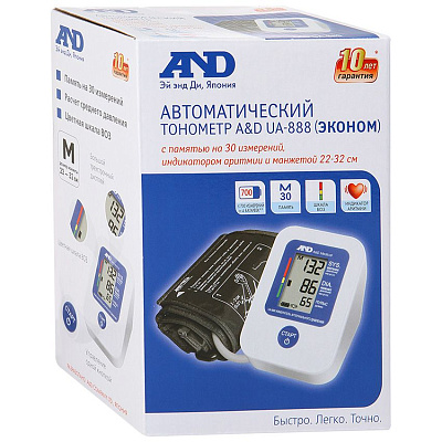 Тонометр ua-888 автоматический эконом A&D, 1 шт