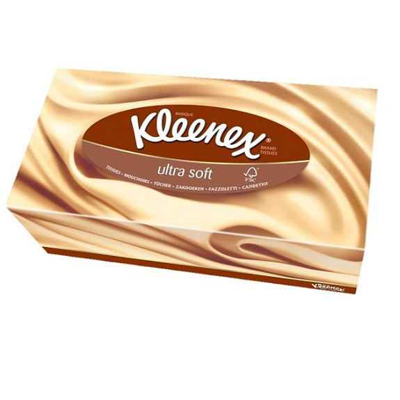 Салфетки в коробке Kleenex Ultrasoft, 56 шт