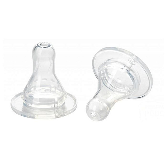 Соска силиконовая классическая медленный поток от 0 мес. Курносики, 2 шт