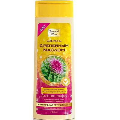 Шампунь с репейным маслом Золотой шелк контроль над потерей волос, 400 мл