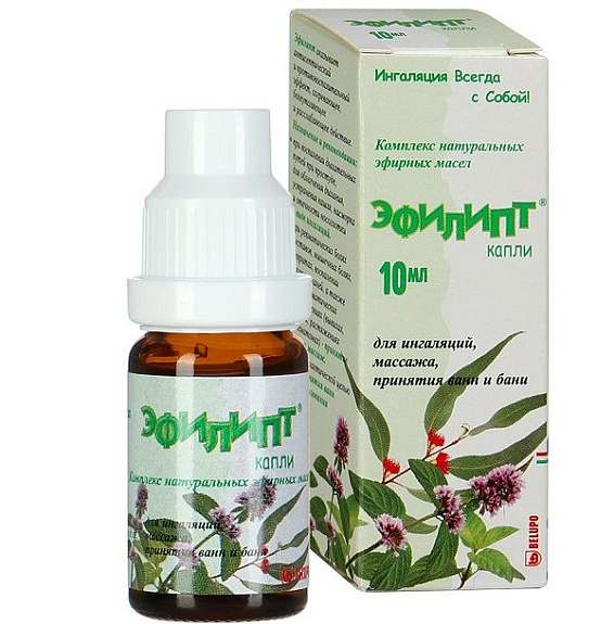 Капли для ингаляций и наружного применения Эфилипт, 10 мл