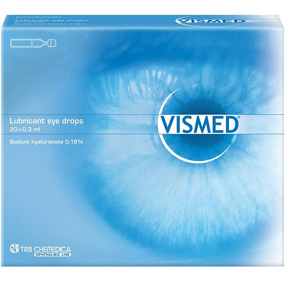 Раствор офтальмологический VISMED® (ВИЗМЕД®) однодозовый 0,18% 0,3 мл, 20 шт