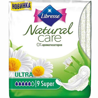 Гигиенические прокладки Libresse Natural Care Ultra Super, 9 шт