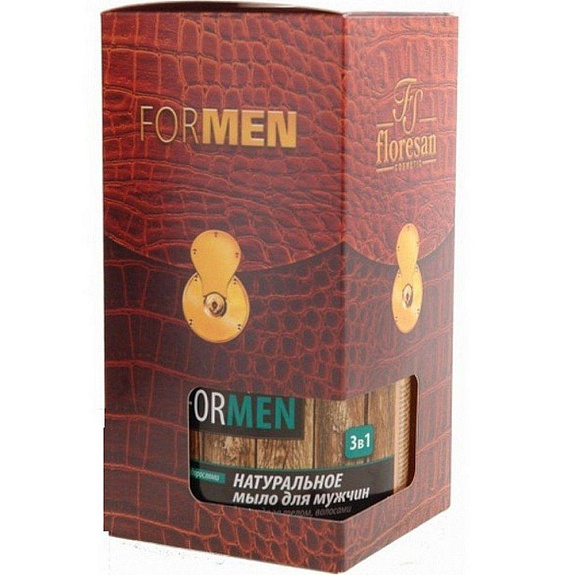 Подарочный набор For Men Floresan (мыло 3в1, 450 г + мочалка)