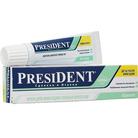 Крем для фиксации зубных протезов President Garant, 20 мл