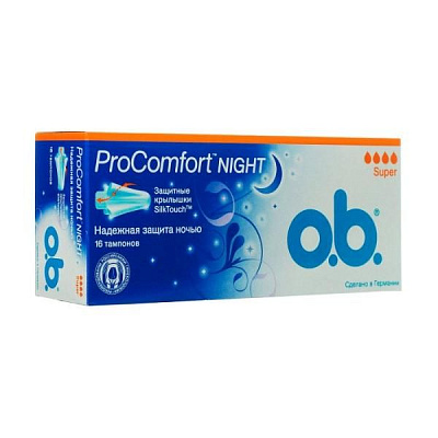 Тампоны ProComfort Night Super O.B., 16 шт