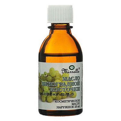Масло виноградной косточки косметическое Мирролла, 25 мл
