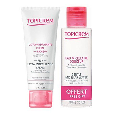 Набор Ультраувлажняющий насыщенный 2 средства Topicrem, 140 мл