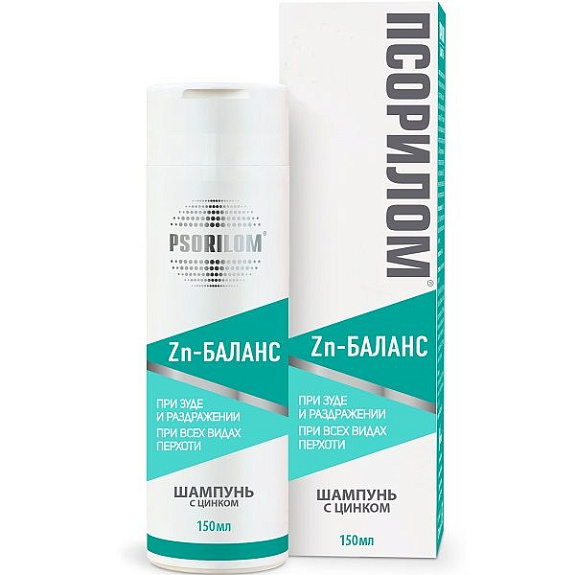 Шампунь Псорилом Zn-баланс при зуде, раздражении и всех видах перхоти, 150 мл