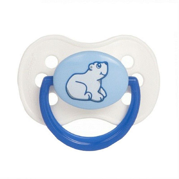 Пустышка латексная круглая Animals 0-6 мес. Canpol Babies, 1 шт