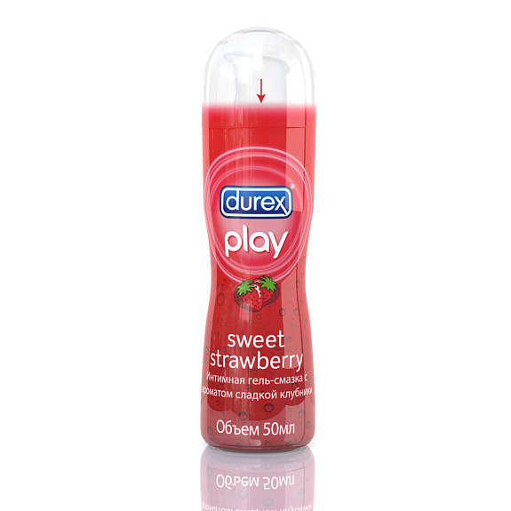 Интимная гель-смазка play sweet strawberry с ароматом сладкой клубники Durex, 50 мл