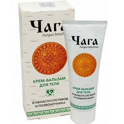 Крем-бальзам для тела в области спины и суставов Чага, 75 мл