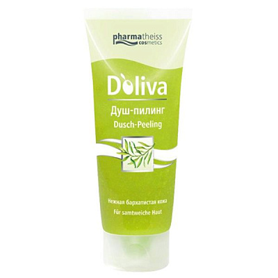 Душ-пилинг с частичками бамбука и косточек оливок D'oliva, 100 мл
