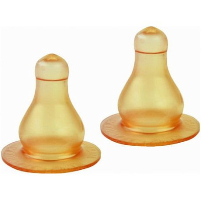 Соска латексная большого размера со средним отверстием, 2 шт