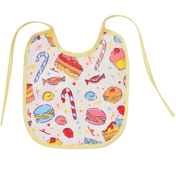 Слюнявчик непромокаемый маленького размера с 3 месяцев Курносики