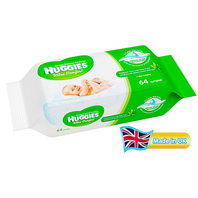 Влажные салфетки для детей Ultra Comfort Huggies, 64 шт