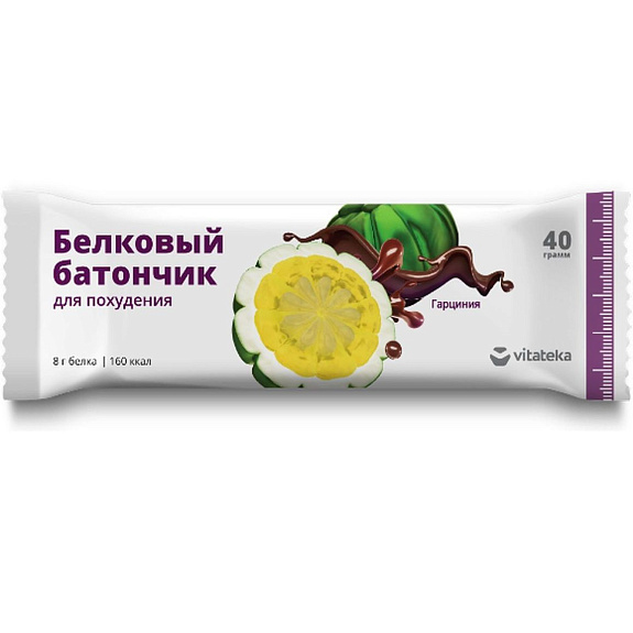 Белковый батончик для похудения с гарцинией Vitateka, 40 г