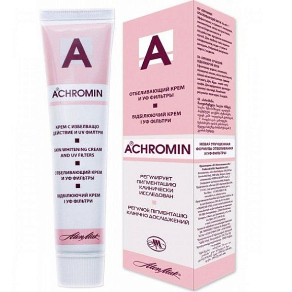Отбеливающий крем Achromin для пигментированной кожи с UV защитой, 45 мл