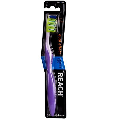 Зубная щетка Reach Dualeffect жесткая
