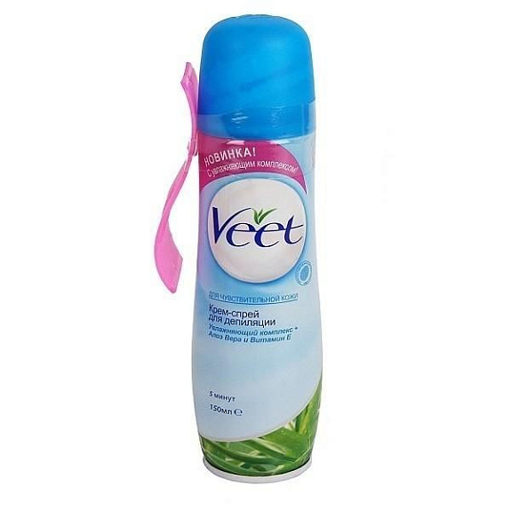Крем-спрей для депиляции для чувствительной кожи Veet, 150 мл