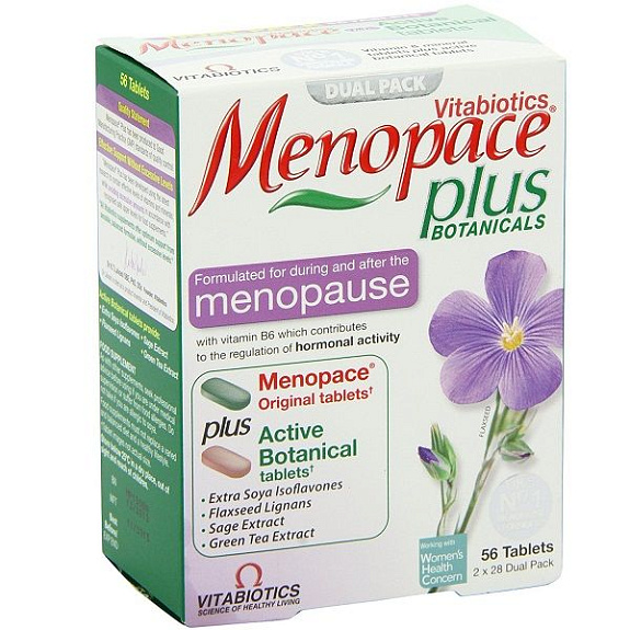 Комплекс Menopace plus для приема во время и после менопаузы 940 мг, 28 таблеток + 28 капсул