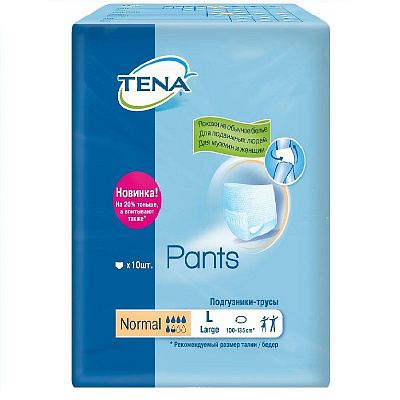 Подгузники-трусы Pants Normal для взрослых L Tena, 10 шт