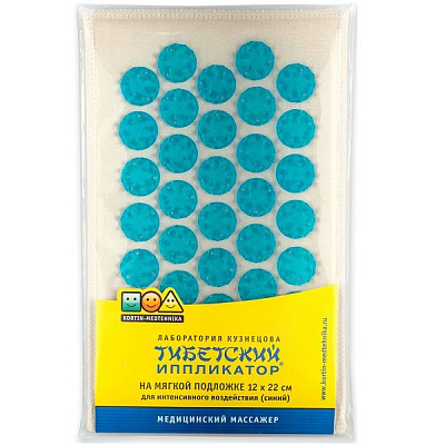 Тибетский аппликатор Кузнецова на мягкой подложке для снятия боли, 12х22 см