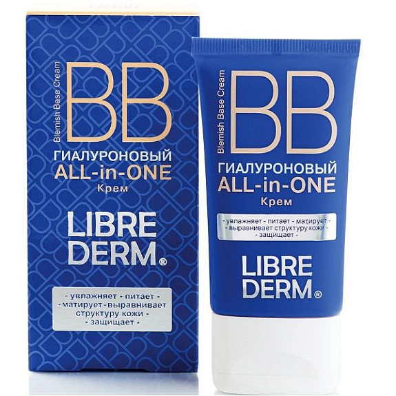 Гиалуроновый BB крем Librederm All in one, 50 мл