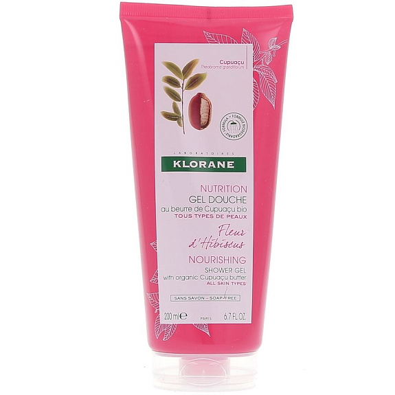 Увлажняющий гель для душа Цветок гибискуса Klorane, 200 мл