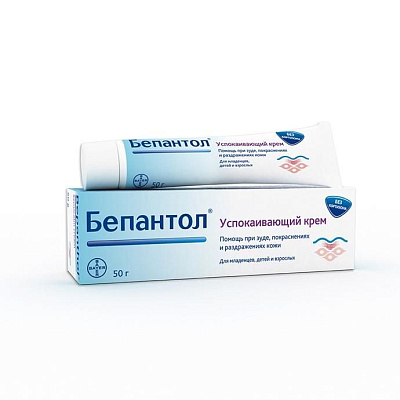 Успокаивающий крем способствует регенерации кожного барьера и уменьшению зуда Бепантол, 50 г