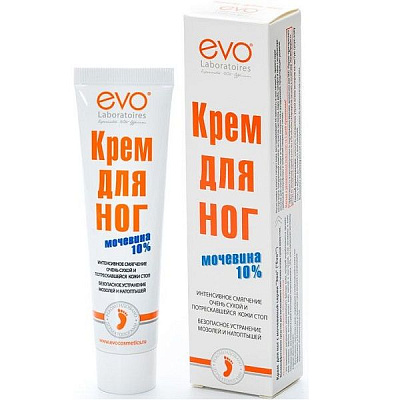 Крем для ног с мочевиной Evo для смягчения сухой и потрескавшейся кожи, 50 мл