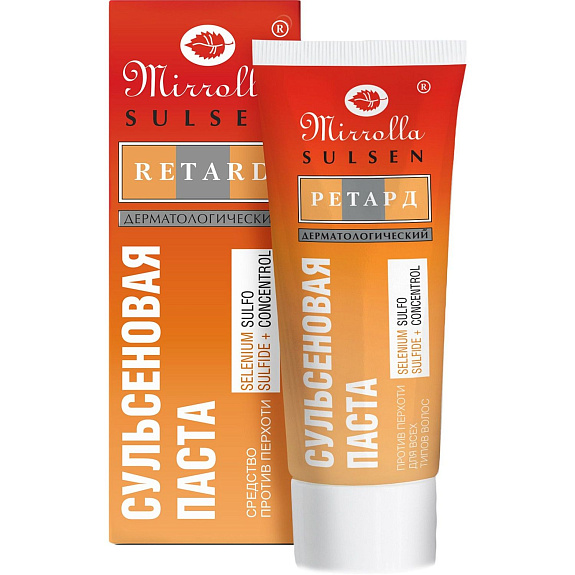 Сульсеновая паста против перхоти с пролонгированным действием Mirrolla Sulsen Retard, 75 мл